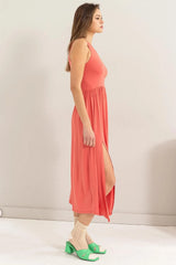 Trendsi HYFVE Sleeveless Slit Midi Dress -