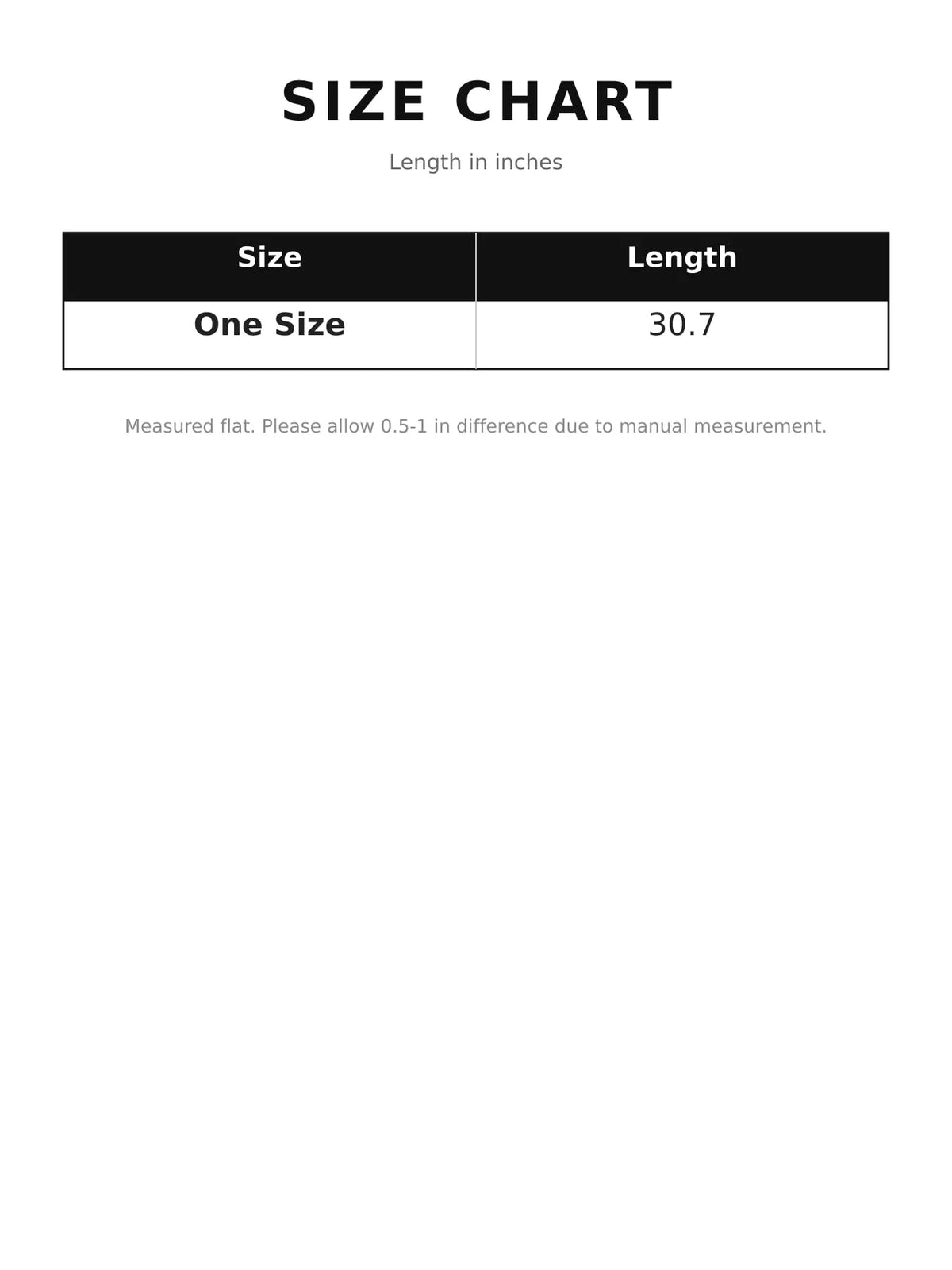 Size chart for plaid faux fur trimmed poncho cape