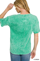 Trendsi Zenana Halo Washed Relaxed Fit Tee -