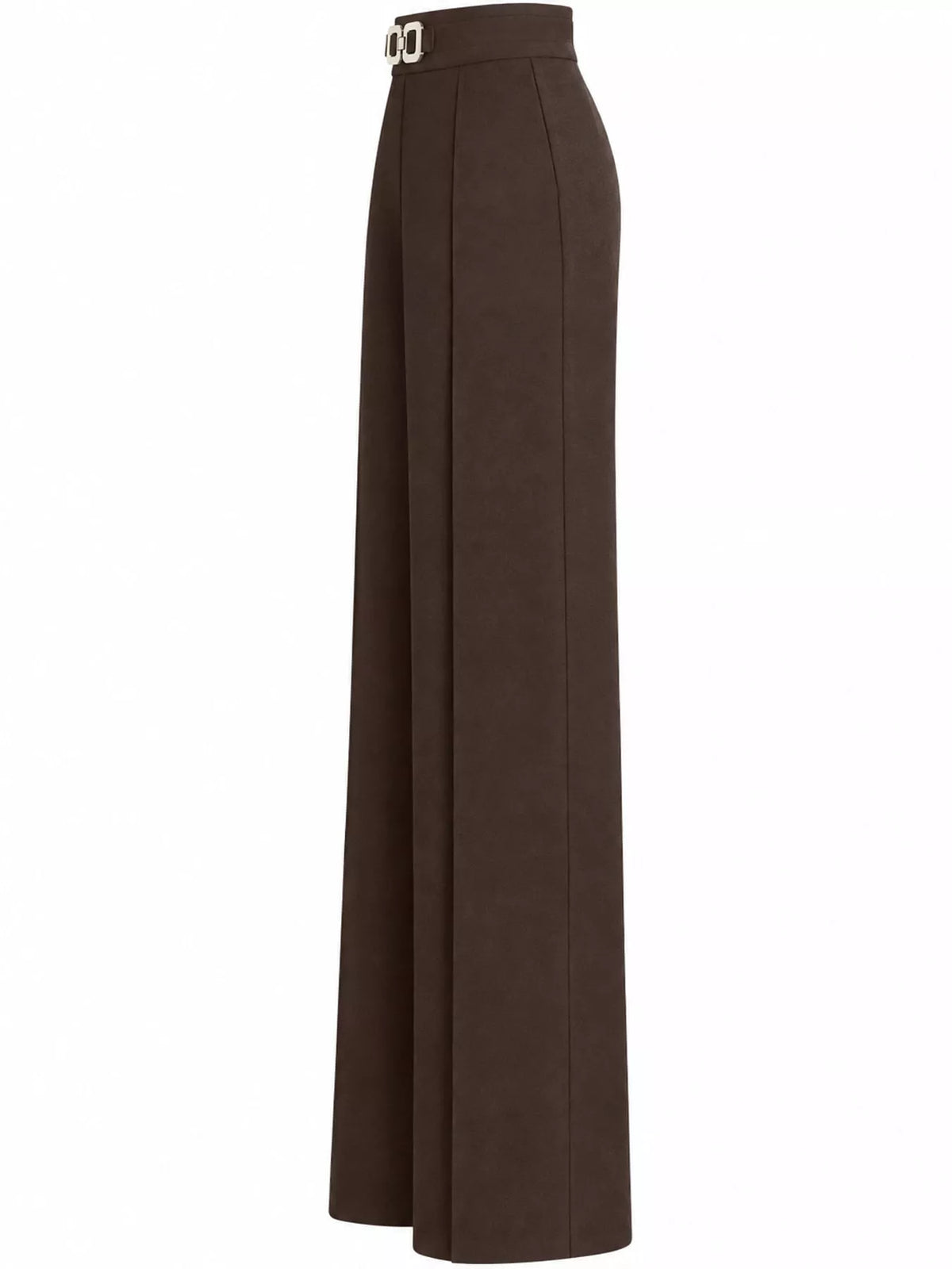 Wide-leg pants, dark brown side