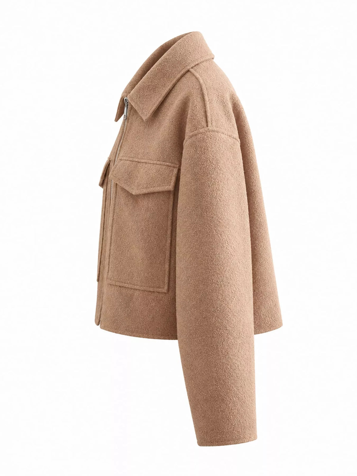 Zip-Up Cropped Jacket — side view