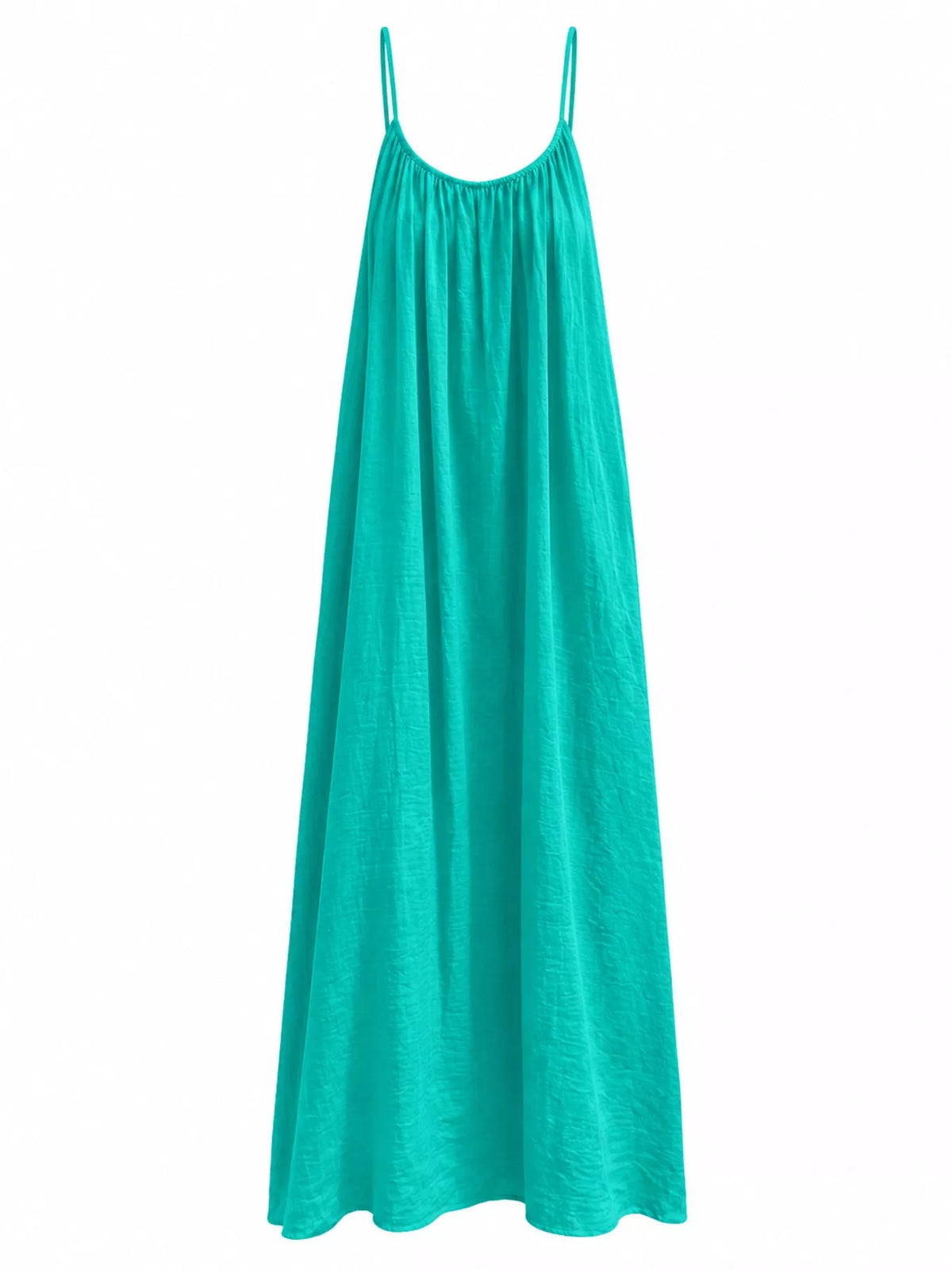 Backless Spaghetti Strap Maxi Dress — garment front
