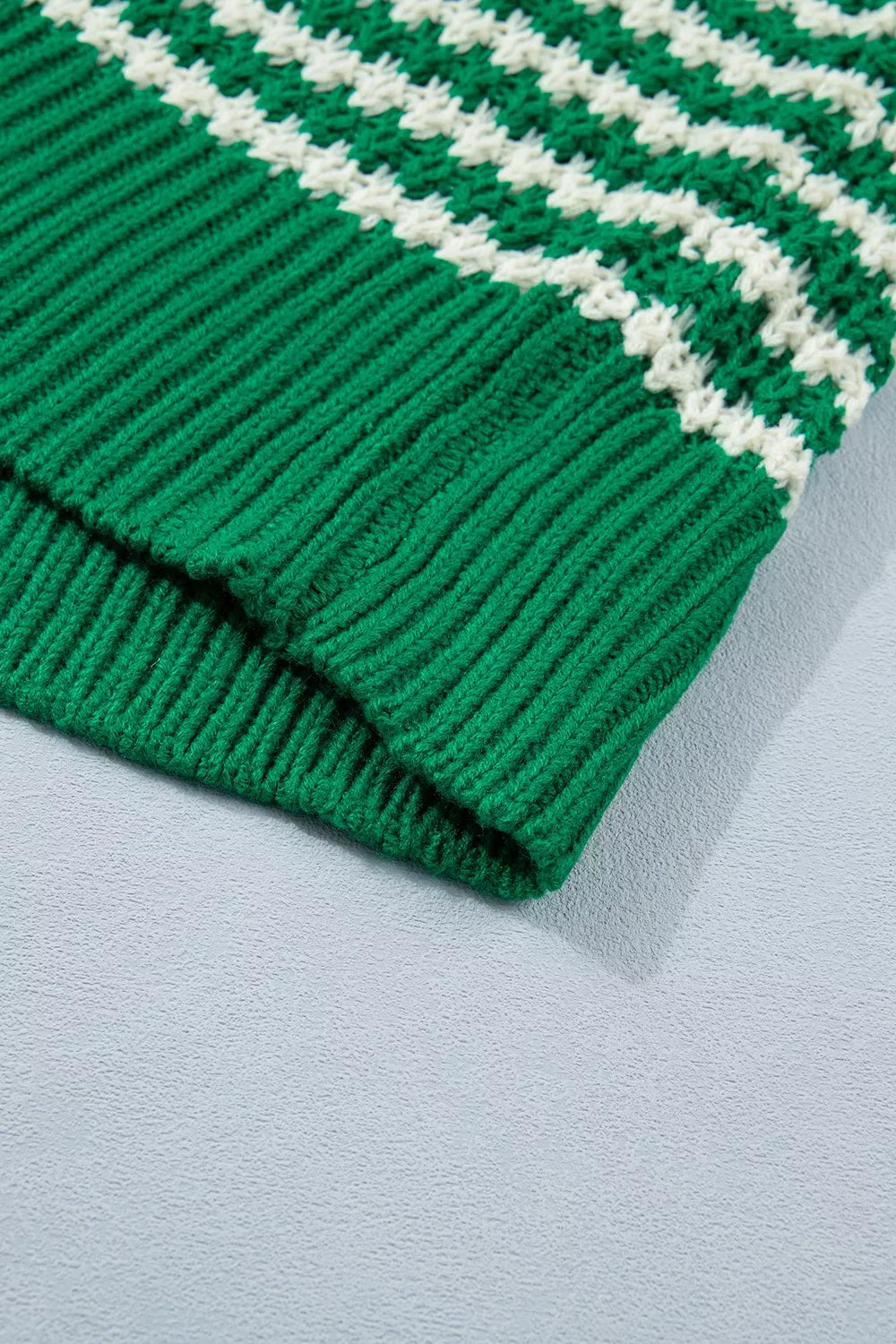 Trendsi Striped Textured Knit Sweater -