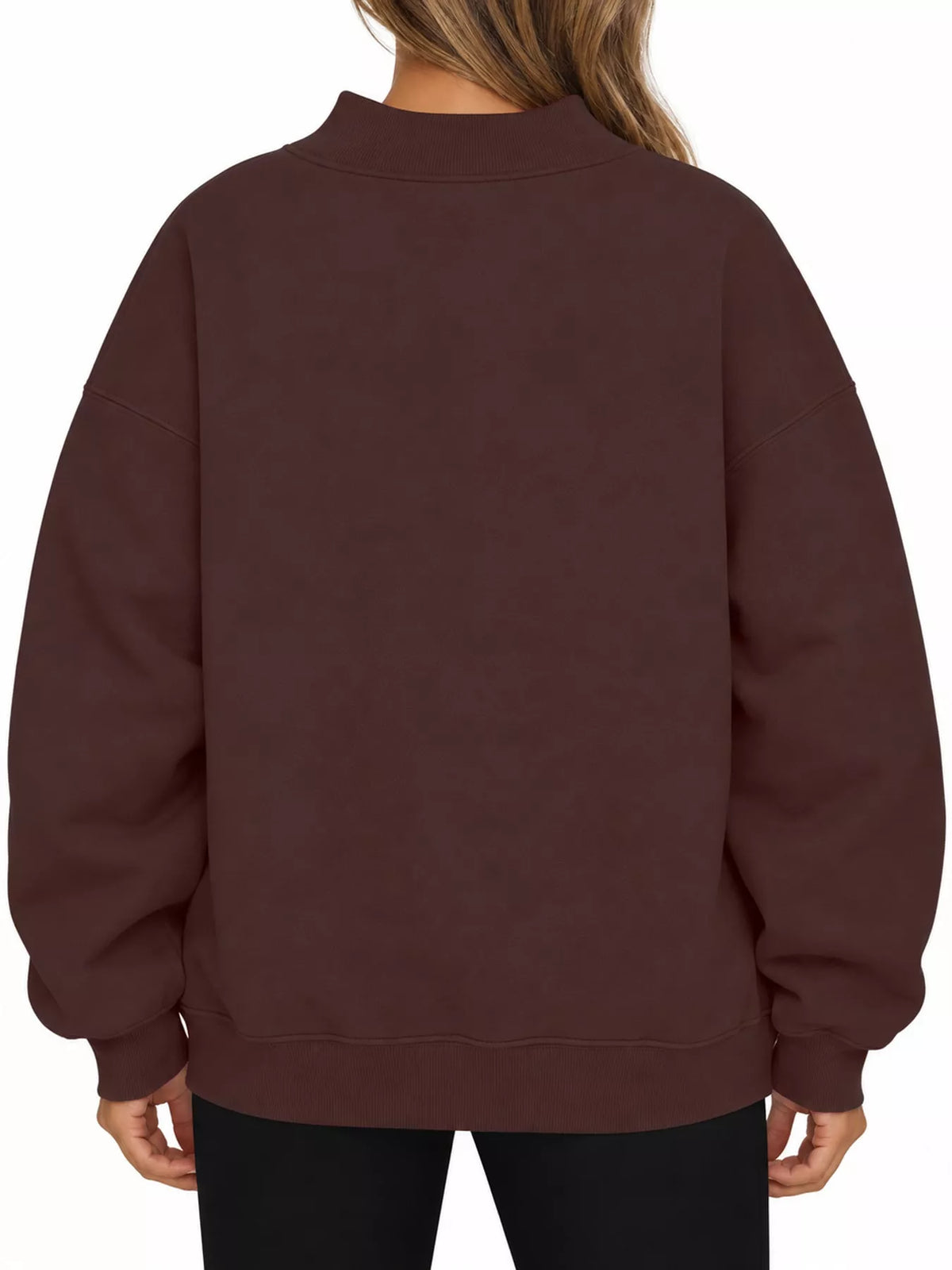 Oversized sweatshirt, brown back