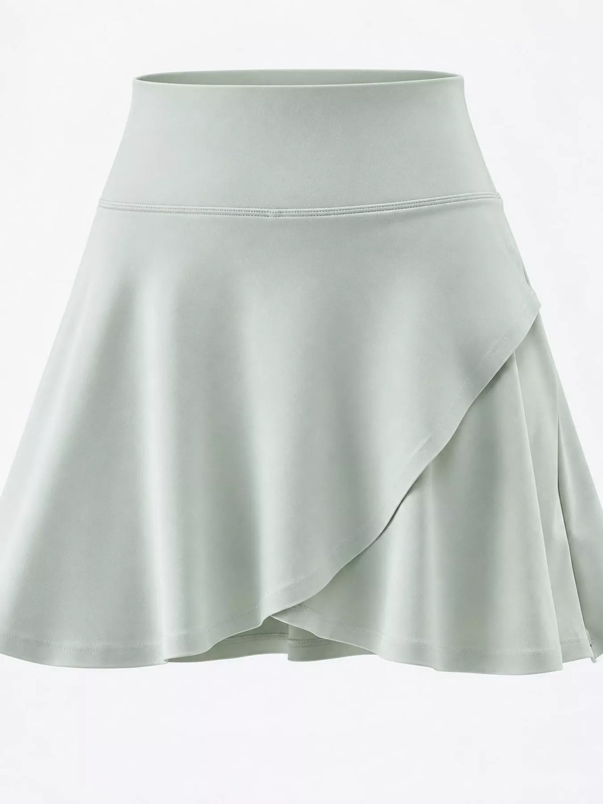 Green flared athletic skort