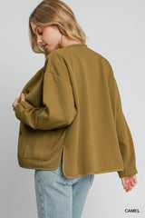 Trendsi Umgee Textured Jacquard Jacket -