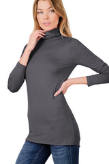 Long Sleeve Turtle Neck Top