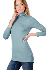 Long Sleeve Turtle Neck Top