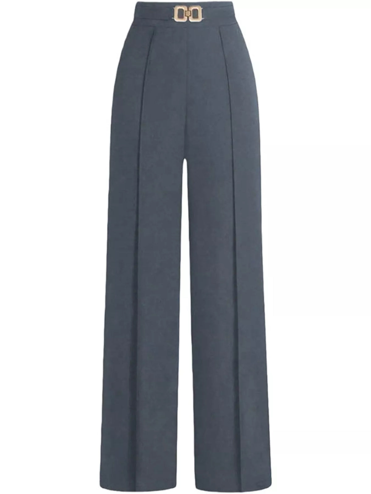 Wide-leg pants, gray front