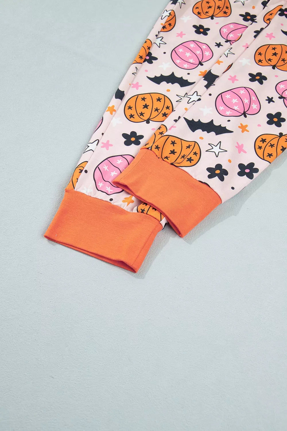 Trendsi Halloween Pumpkin Print Long Sleeve Home Wear Lounge Set -