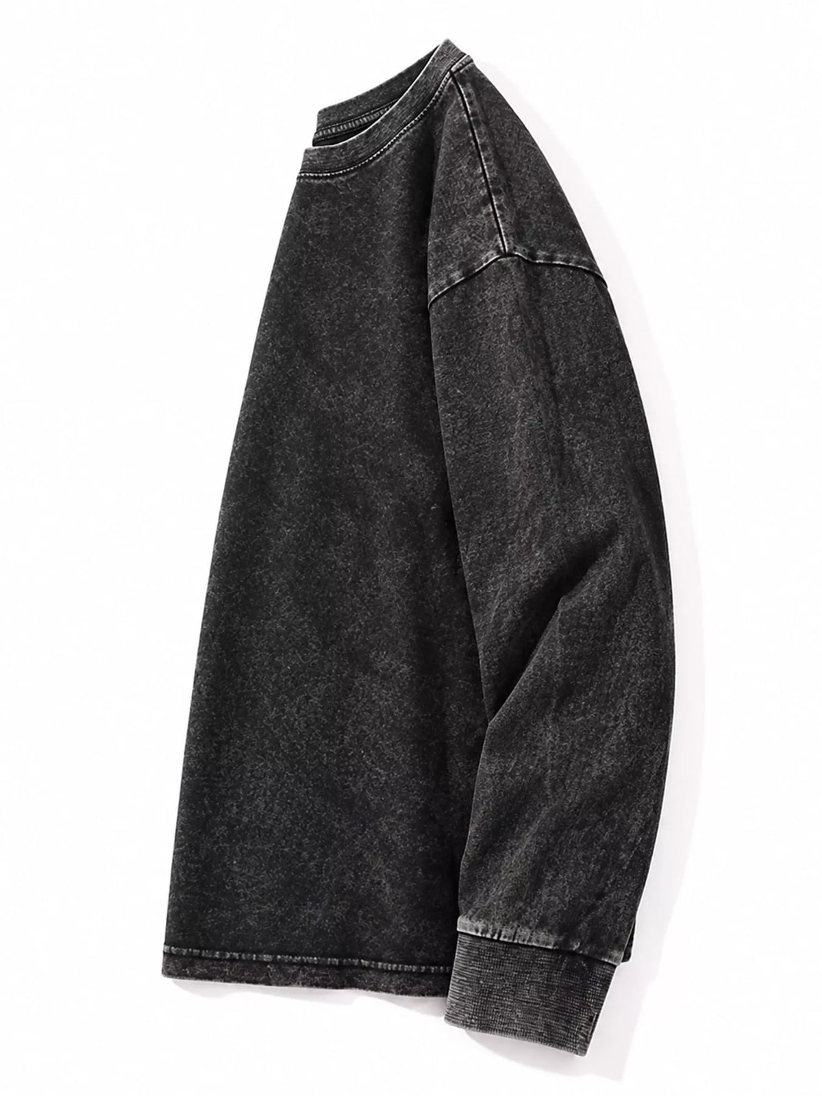 Washed Oversized Long Sleeve T-Shirt — side view