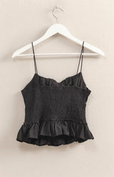 Trendsi HYFVE Poplin Smocked Waist Summery Cami Top -