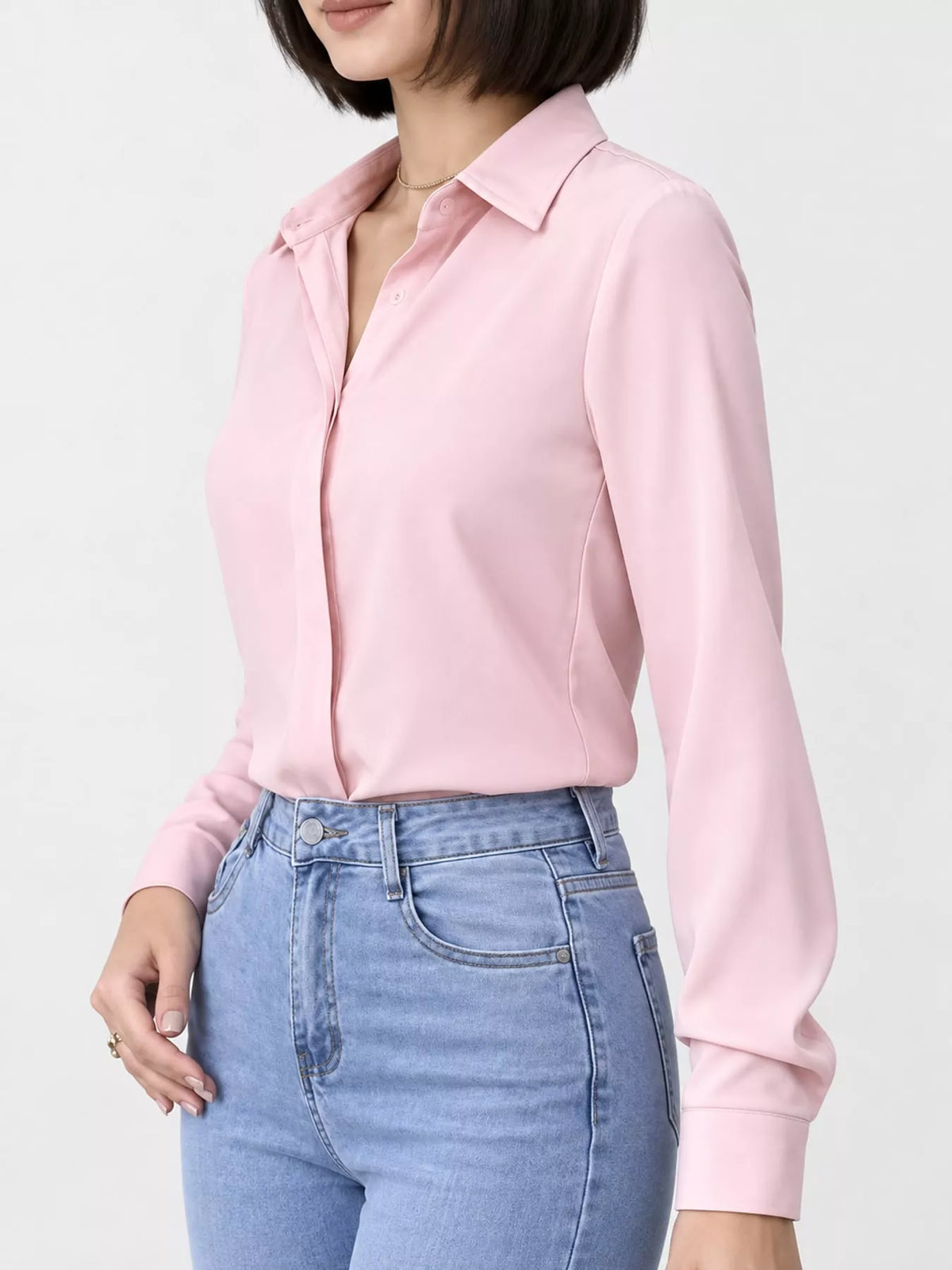 Button-up shirt, pink side