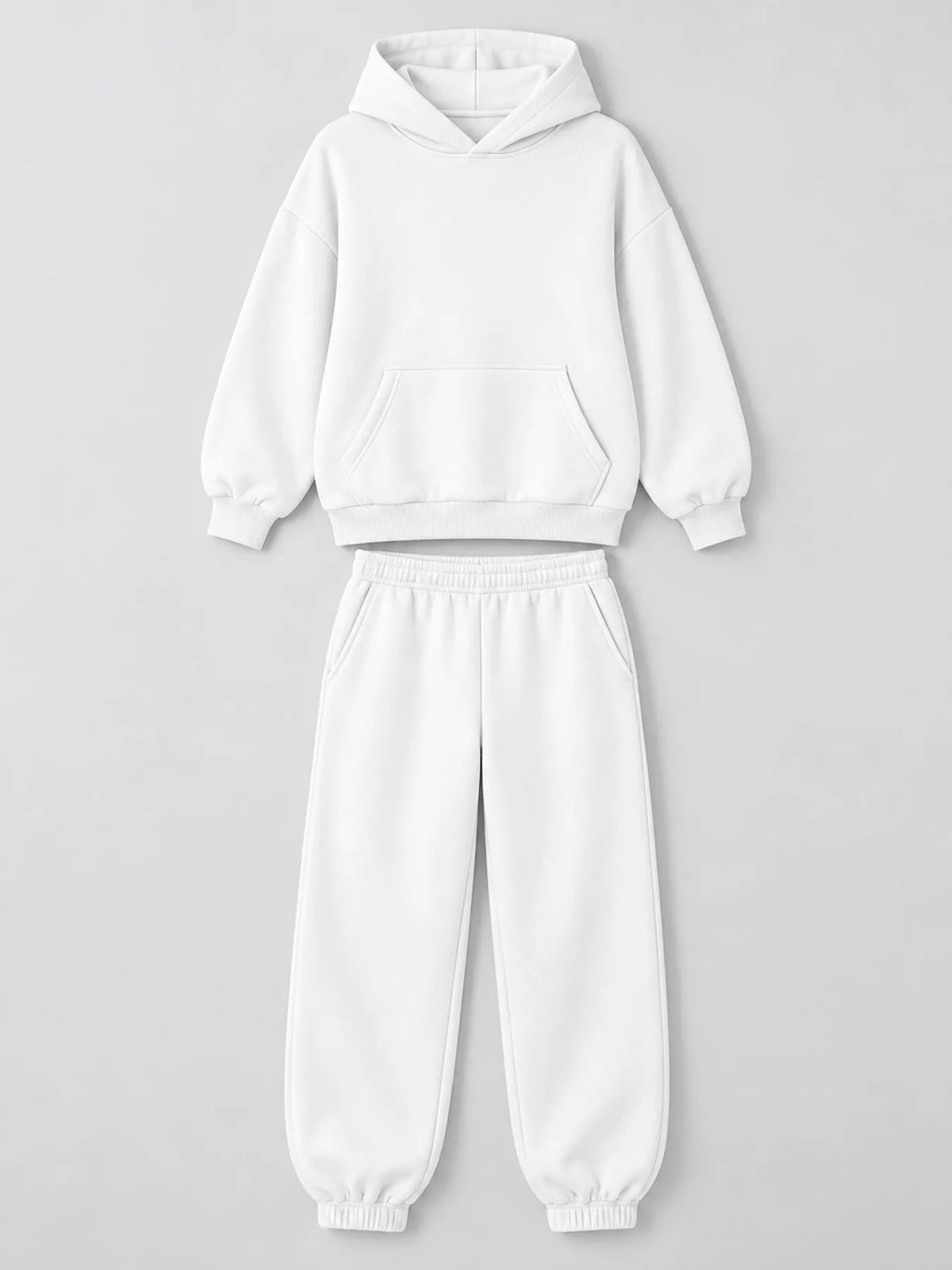 Kangaroo Pocket Hoodie and Joggers Set — garment front