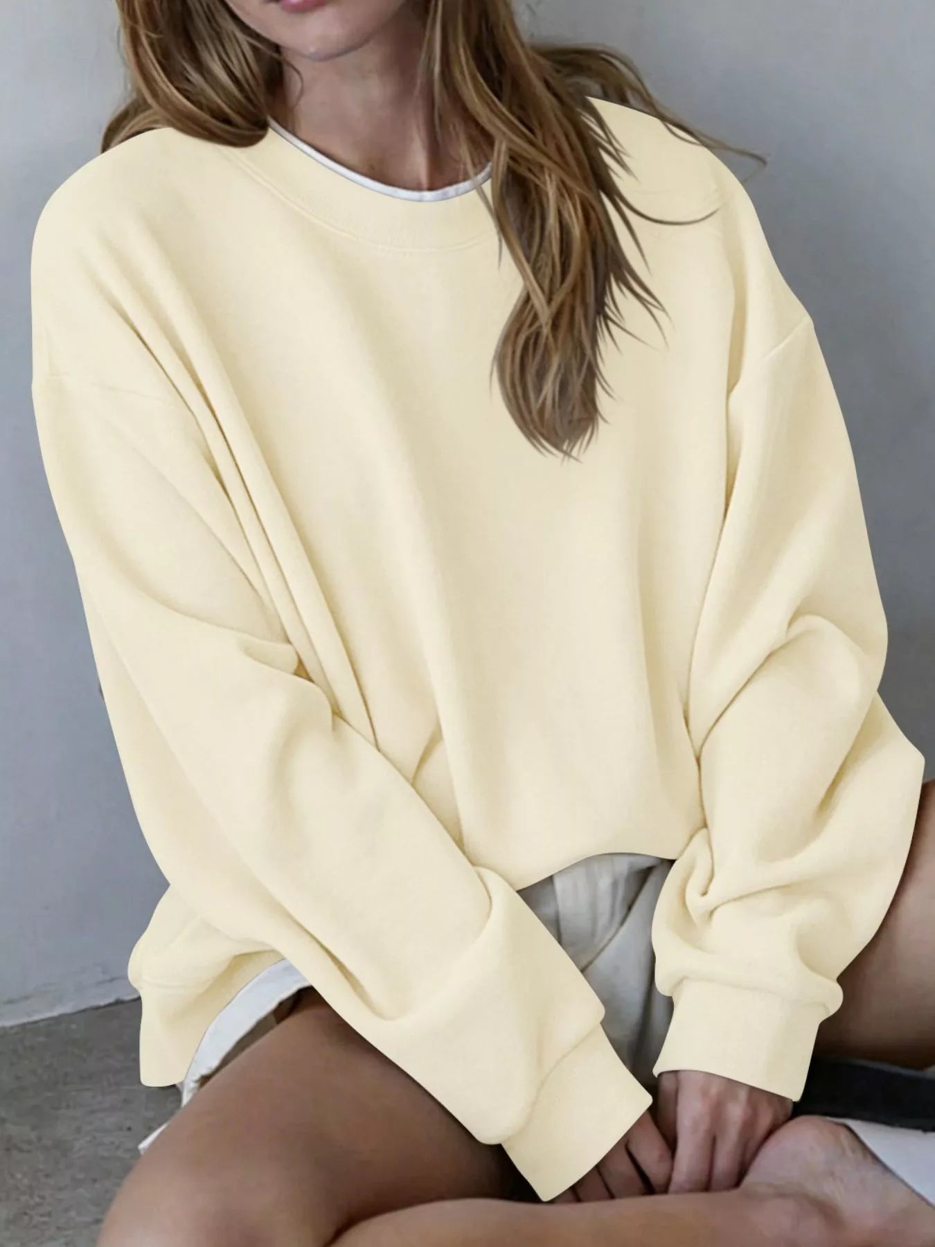 Trendsi Oversized Crew Neck Sweatshirt -