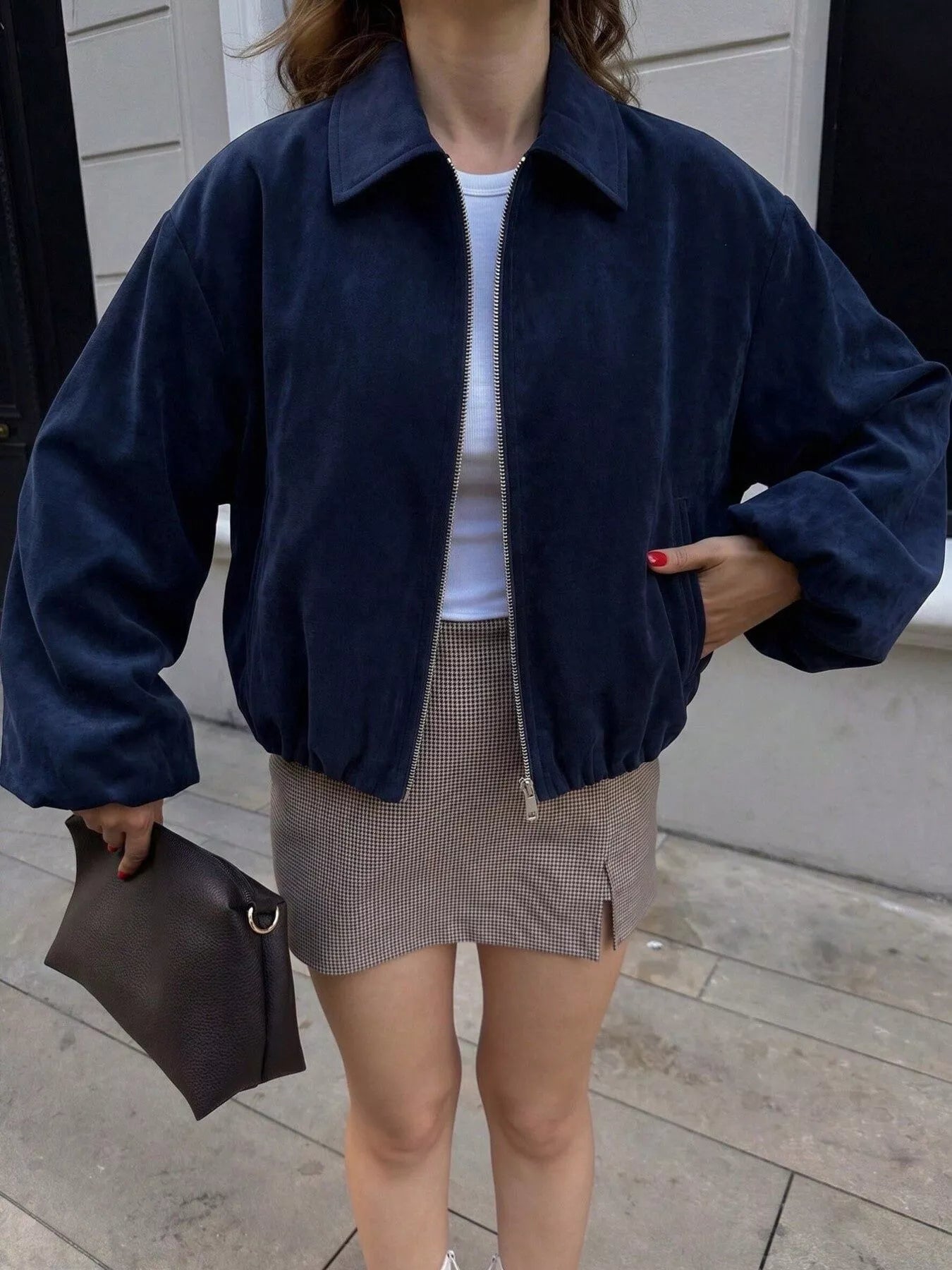 Trendsi Zip Up Cropped Jacket -