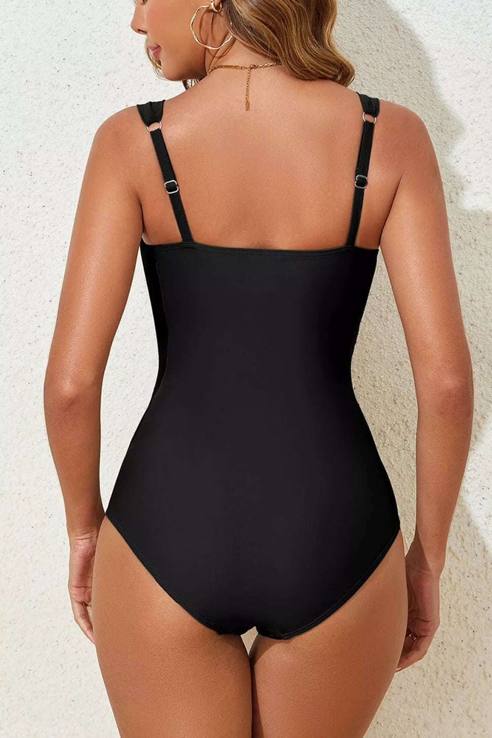 Trendsi Square Neck Ruched Tommy Control One Piece Swimsuit -