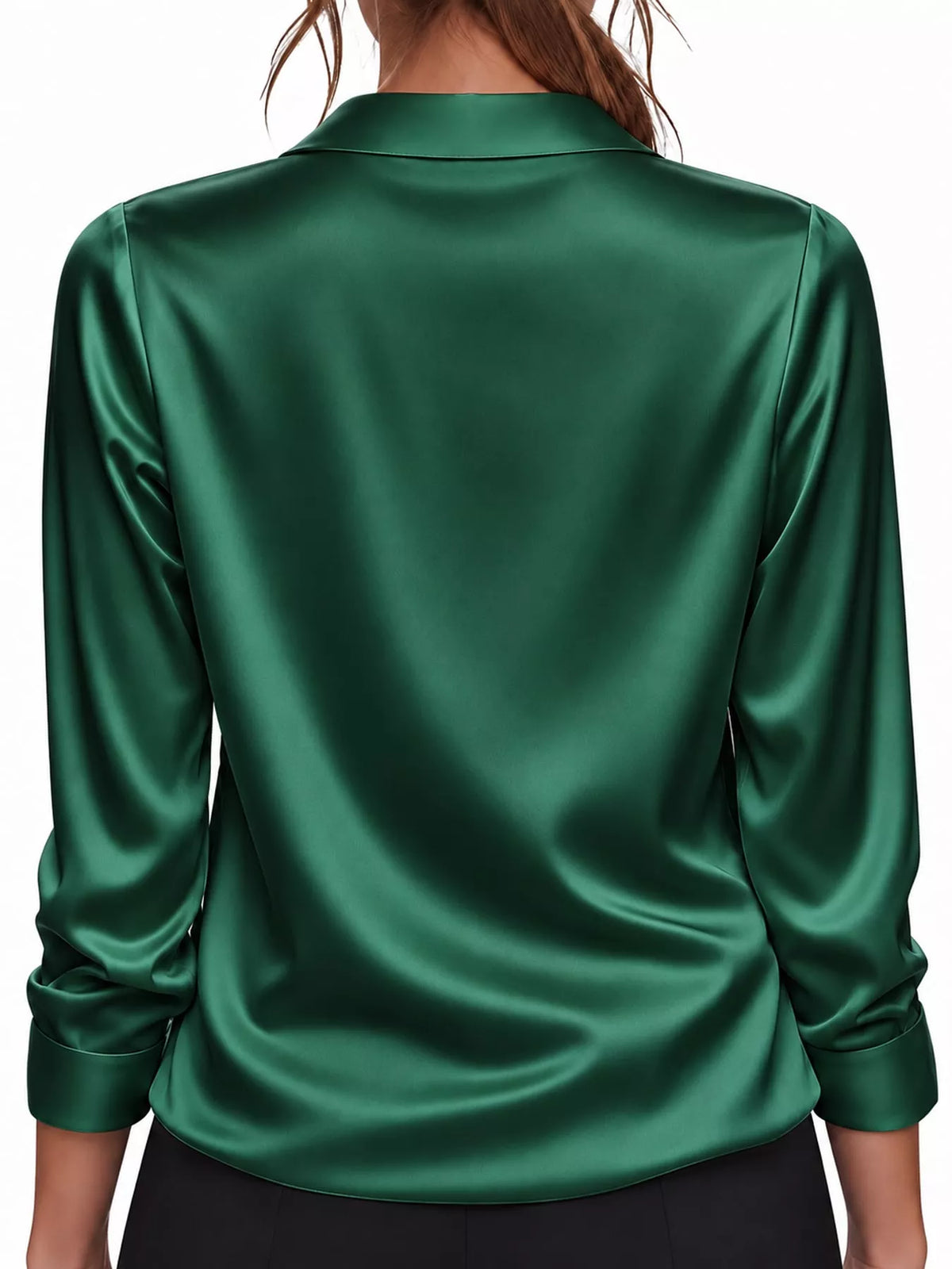 Long-sleeve blouse, back view