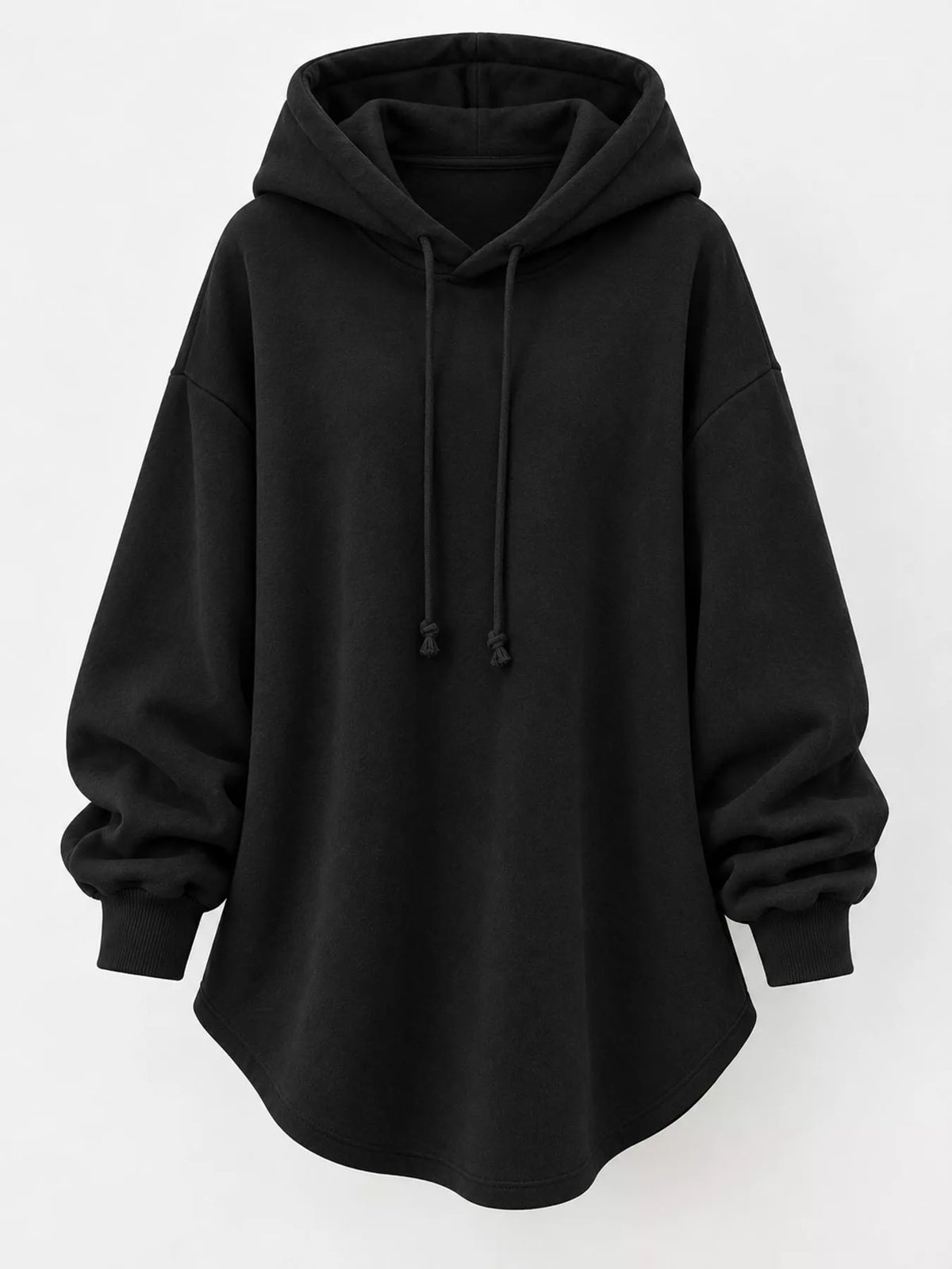 Black drawstring hoodie