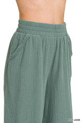 Trendsi Zenana Double Gauze Lounge Pants -