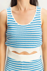 Trendsi HYFVE Striped Cropped Tank and Shorts Set - Shorts