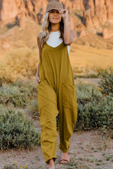 Trendsi Double Take Full Size V-Neck Sleeveless Jumpsuit with Pockets -
