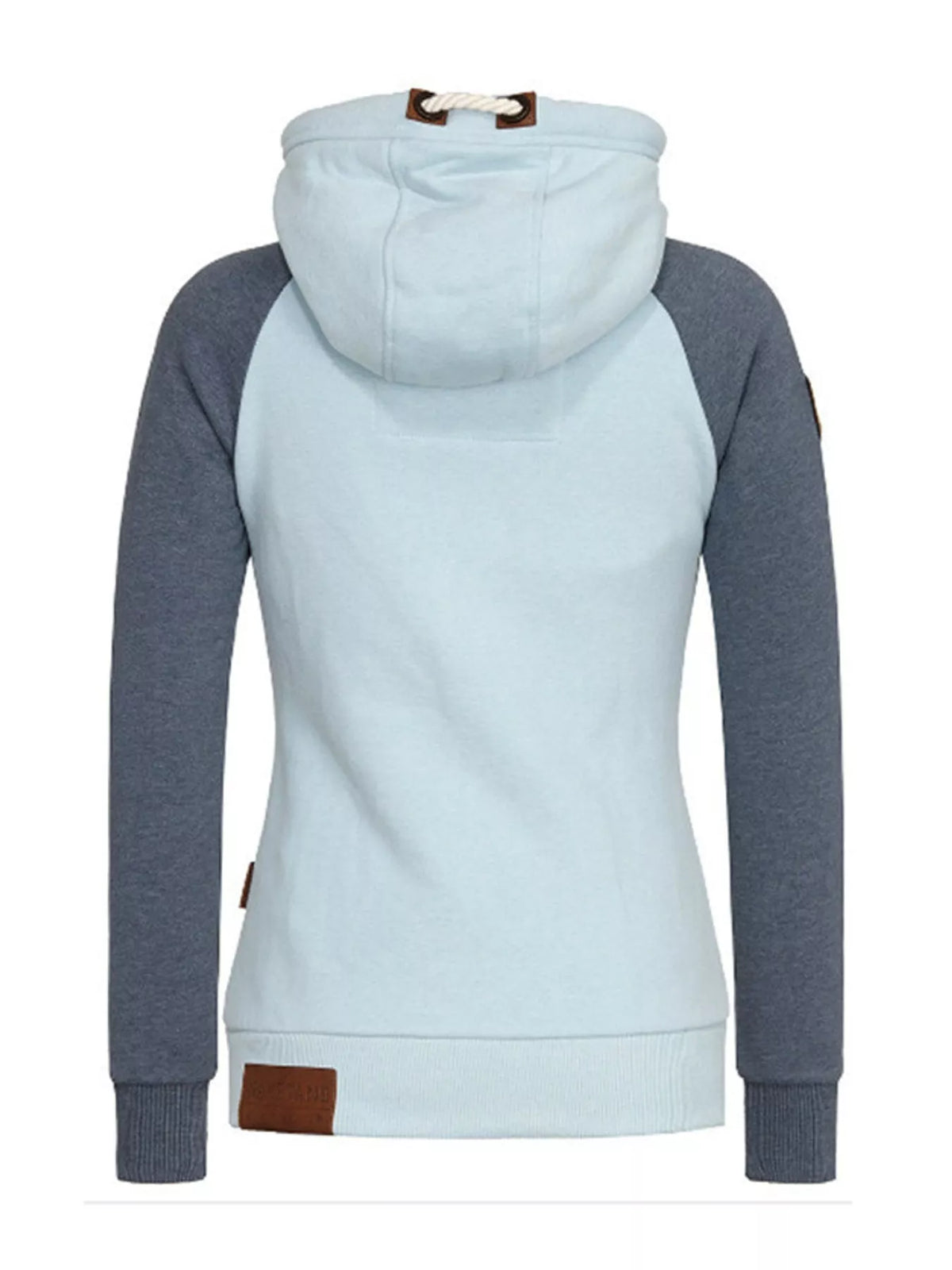 Color-Block Zip-Up Hoodie — back view