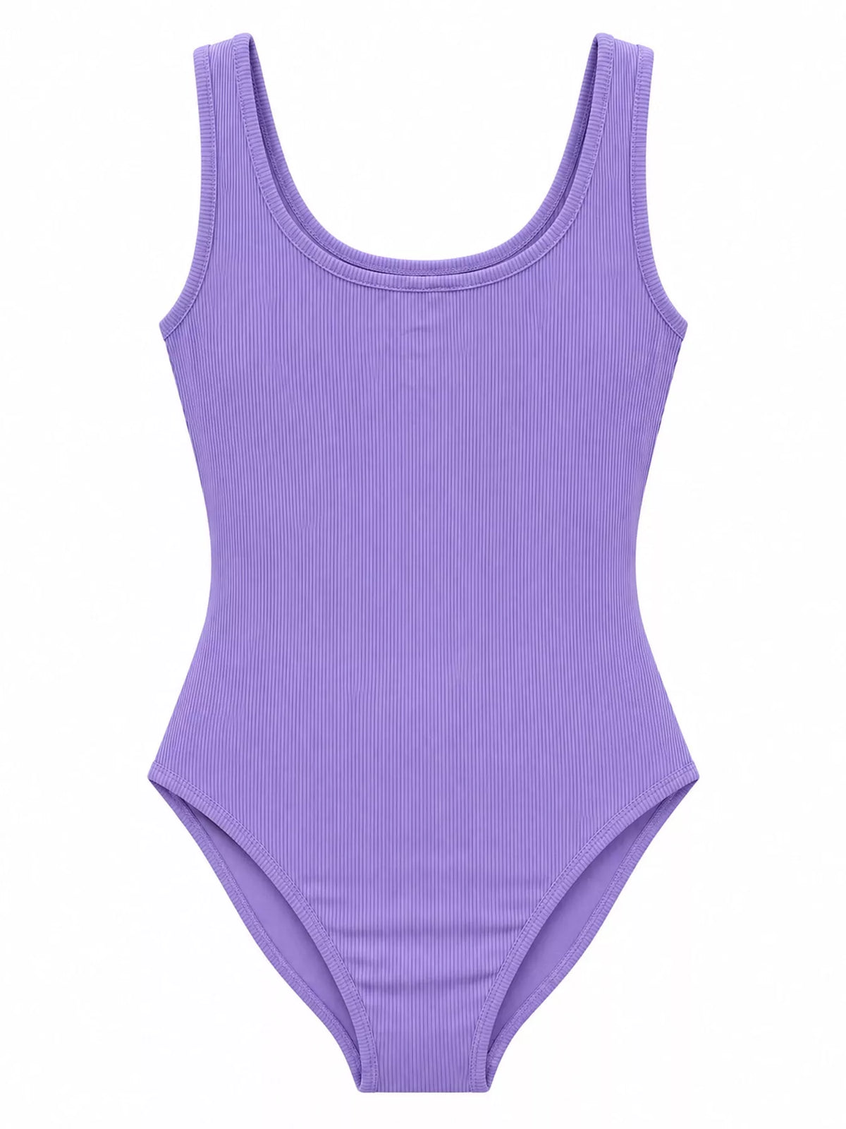 Ribbed bodysuit, purple front