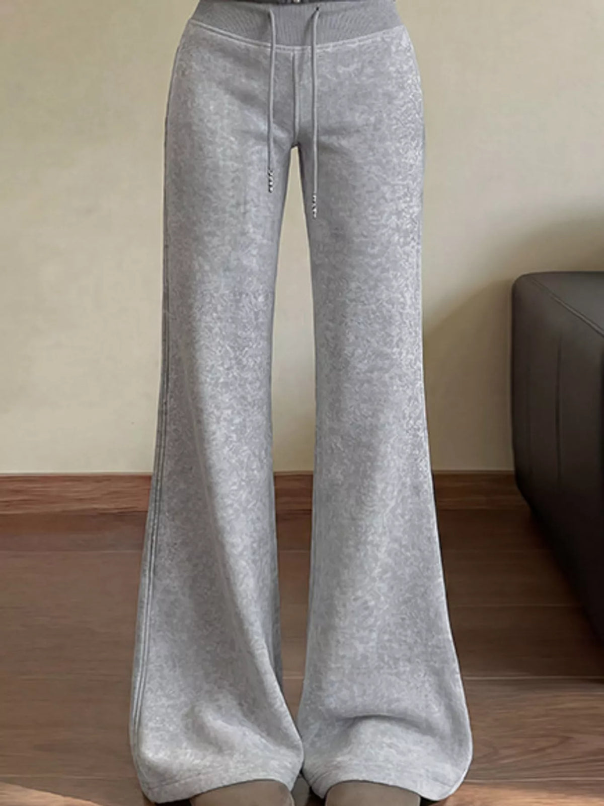 Gray drawstring pants