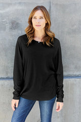 Trendsi Double Take Full Size Round Neck Long Sleeve T-Shirt -