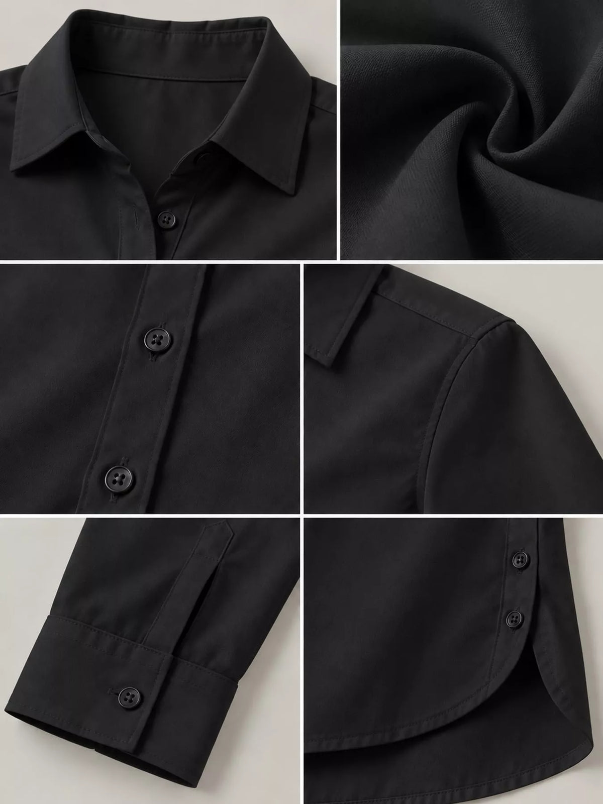 Button-Up Long Sleeve Shirt — garment construction details