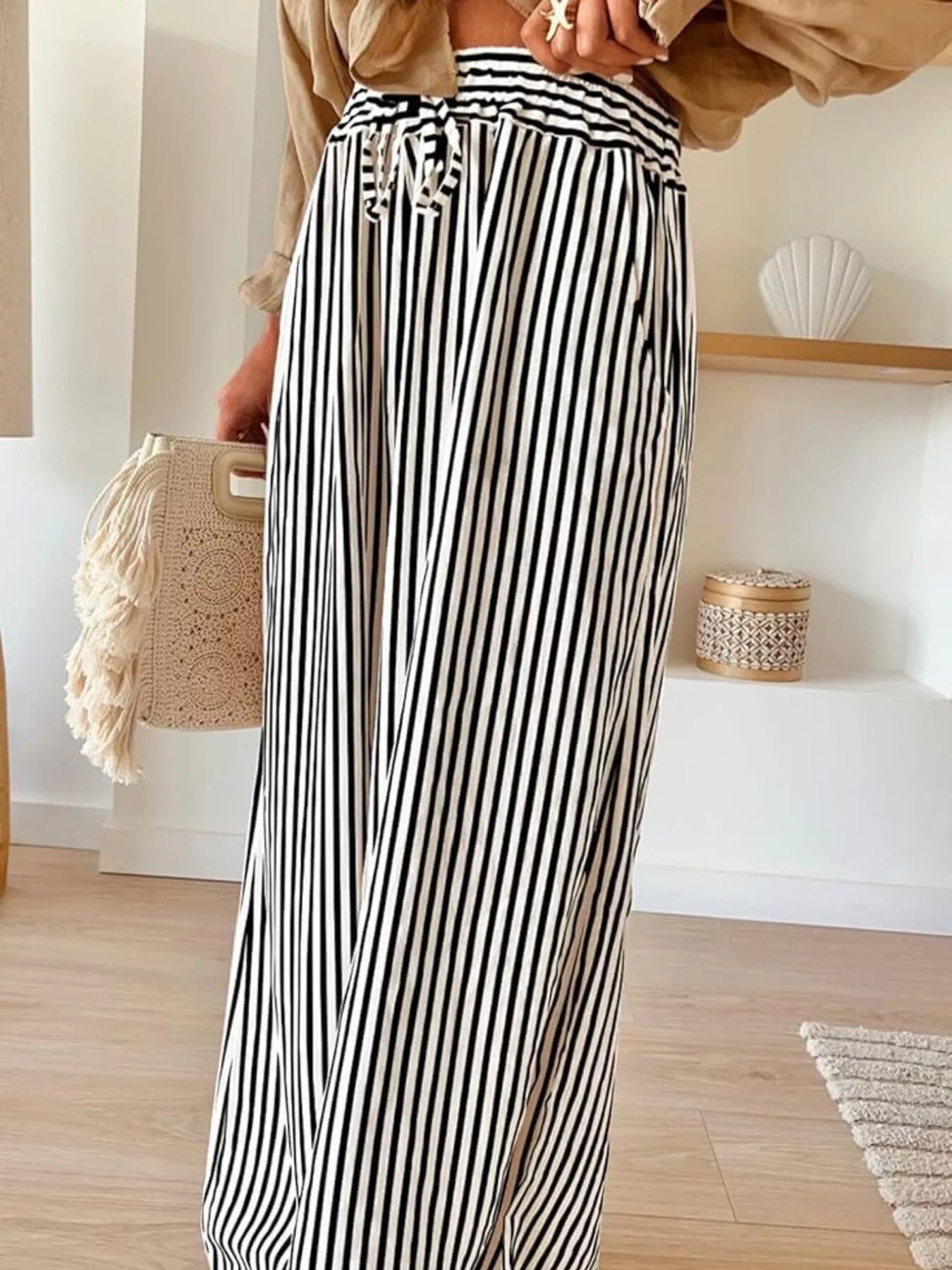 Trendsi Striped Wide-Leg Pants -