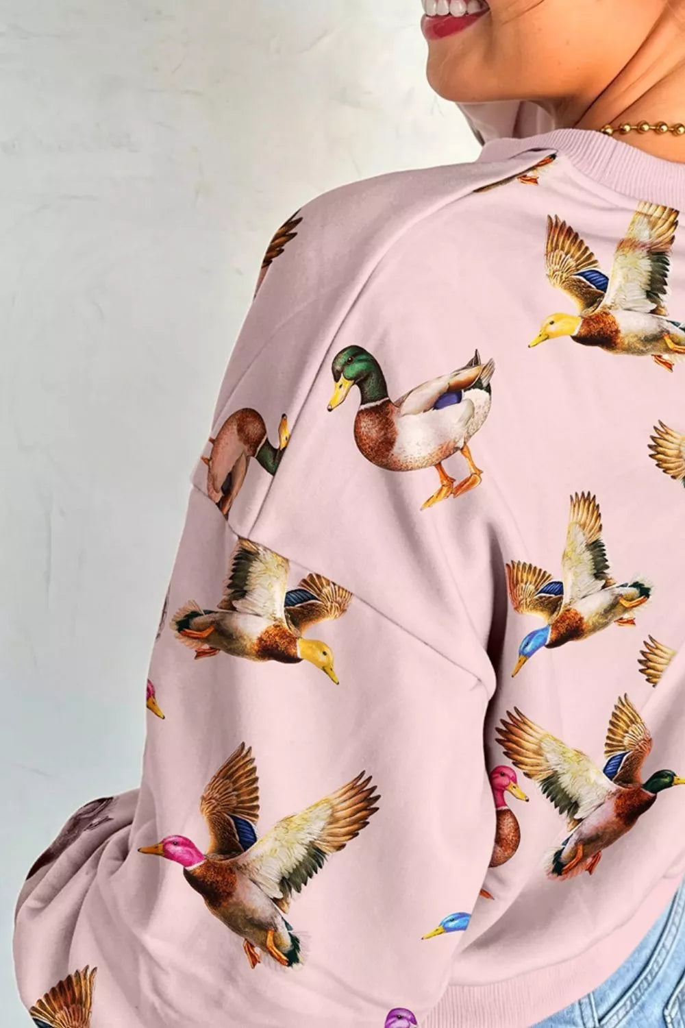 Trendsi Multicolour Western Print Drop Shoulder Long Sleeve Sweatshirt -