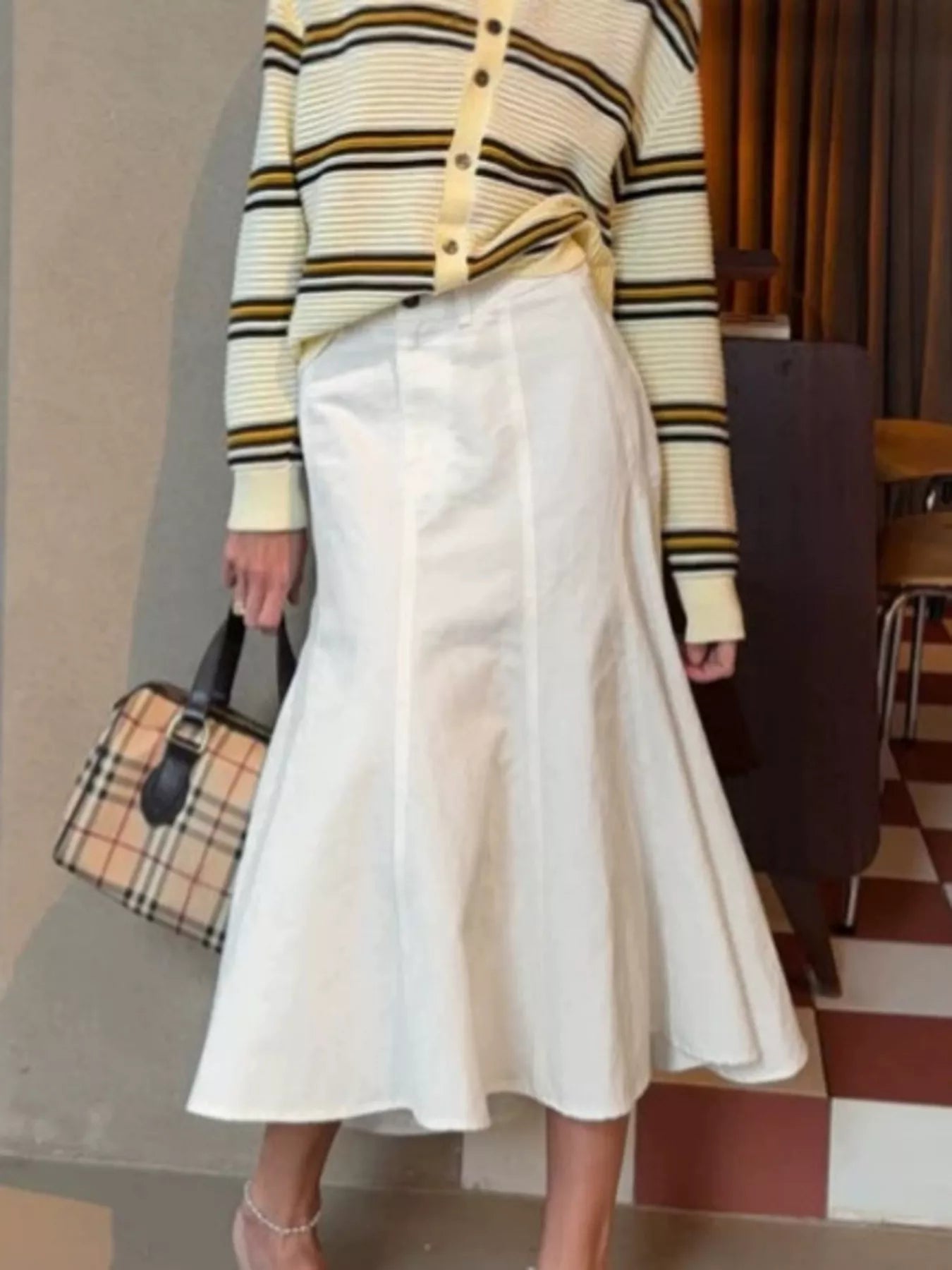 Trendsi High-Waisted Mermaid Midi Skirt -