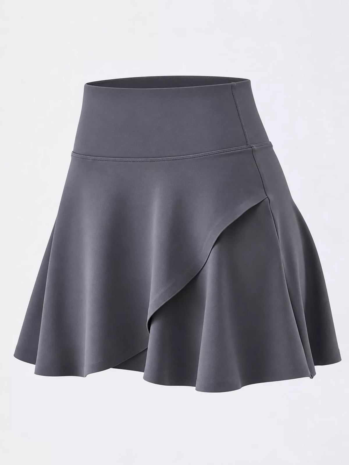 Gray flared athletic skort