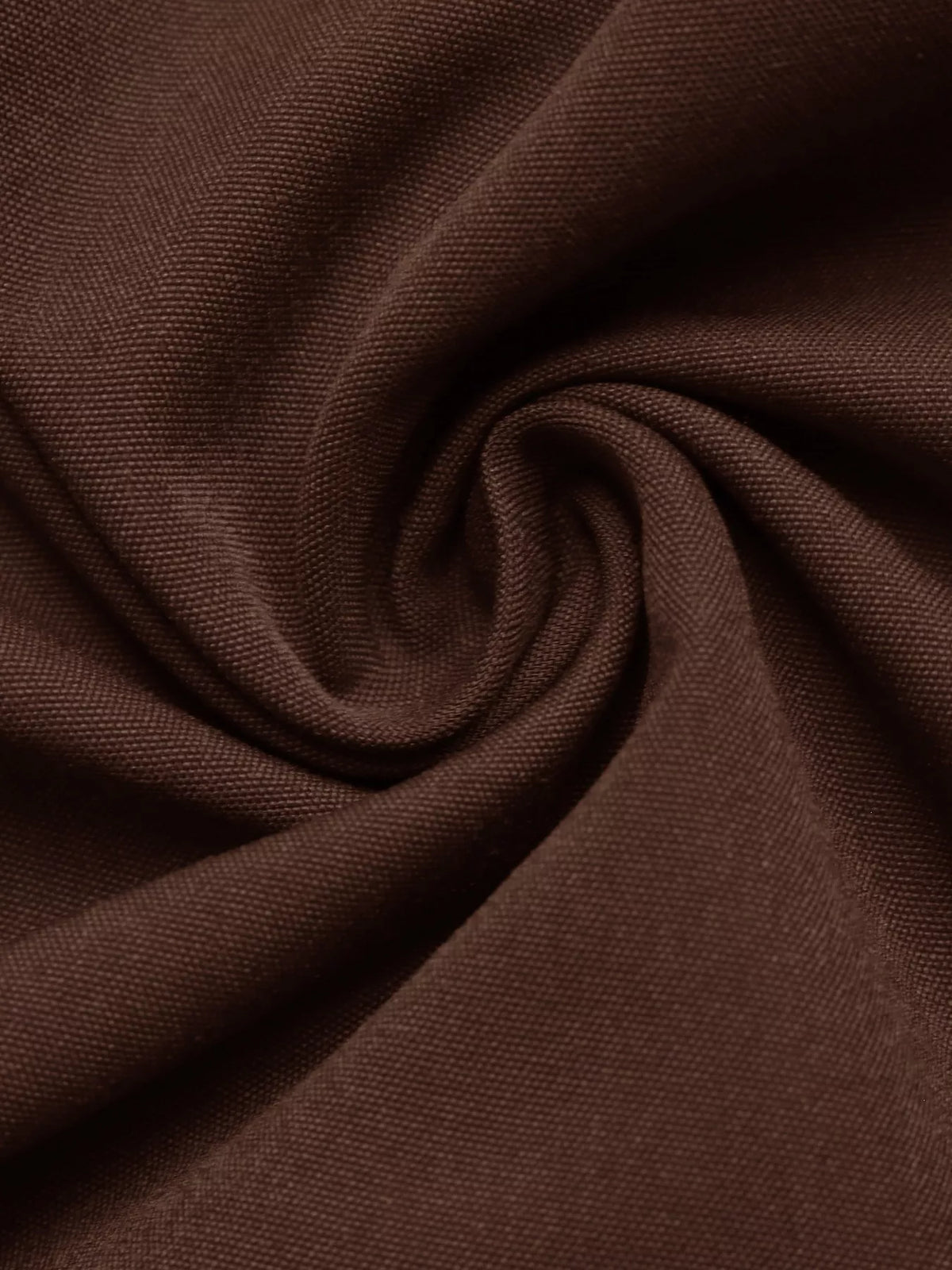 Brown button-down long sleeve midi dress, fabric detail