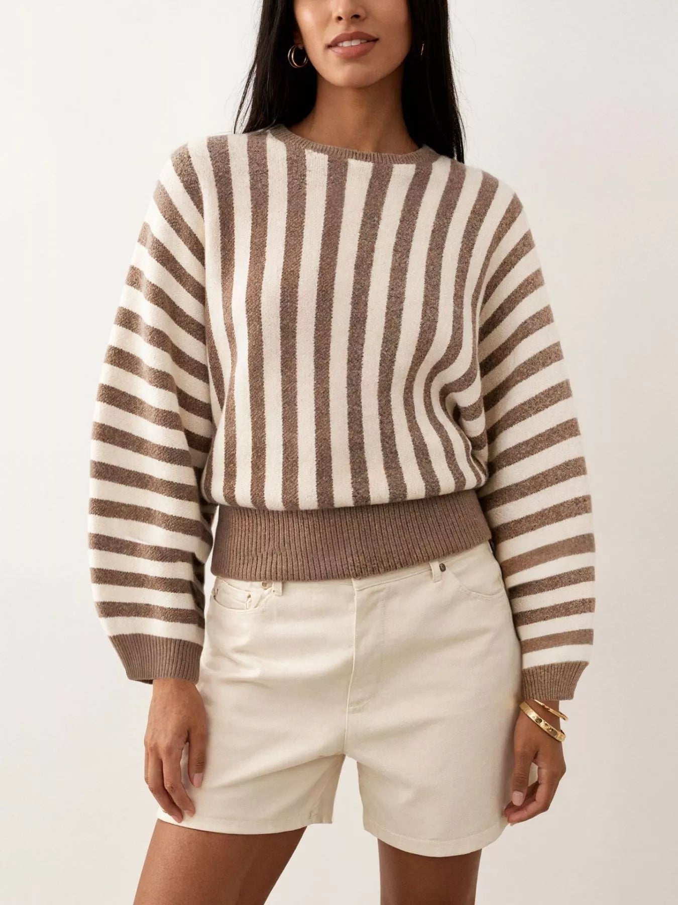 Trendsi Striped Crew Neck Sweater -