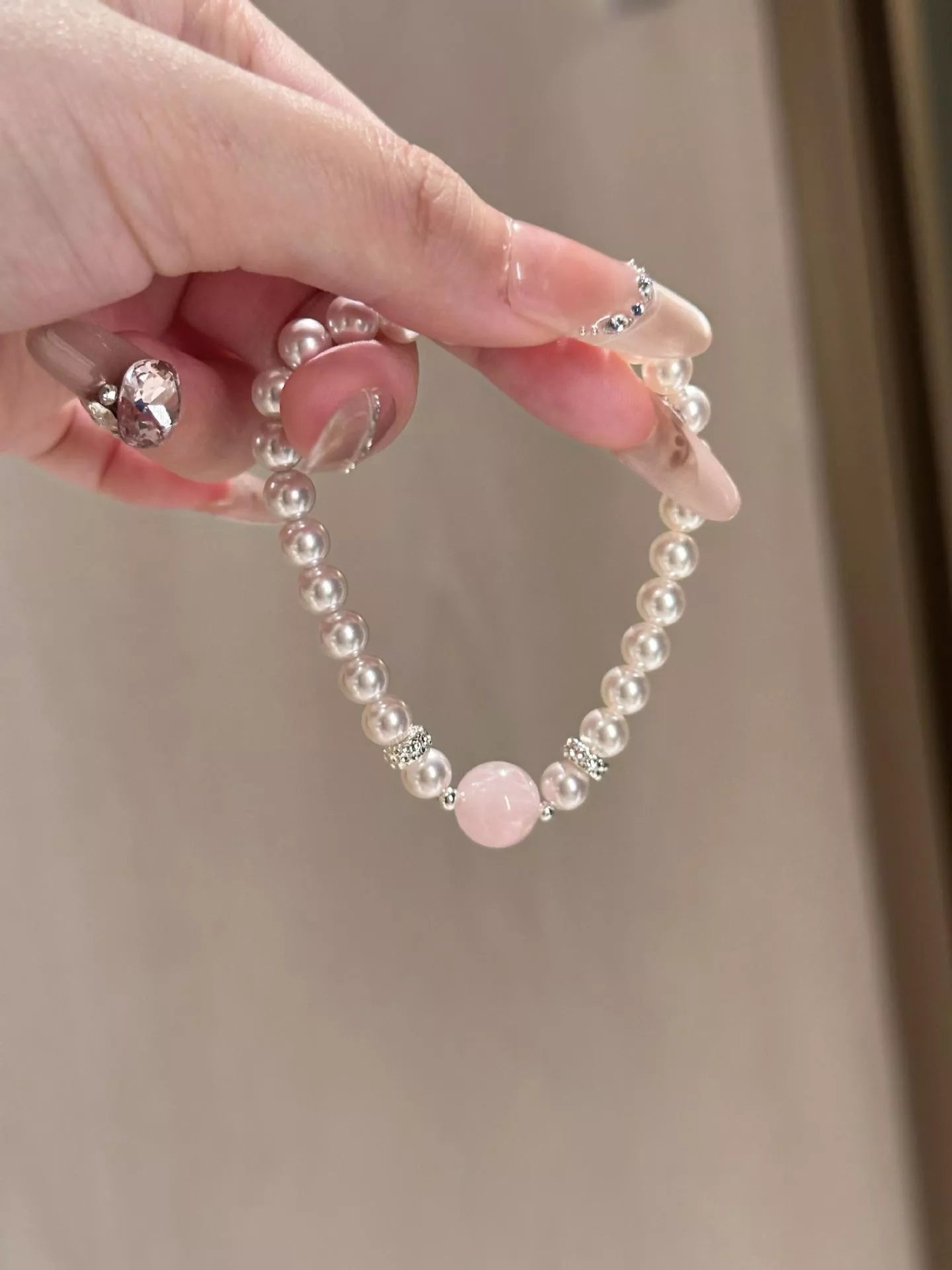 Women's Synthetic Pearl Crystal Zircon Alloy Beaded Bracelet