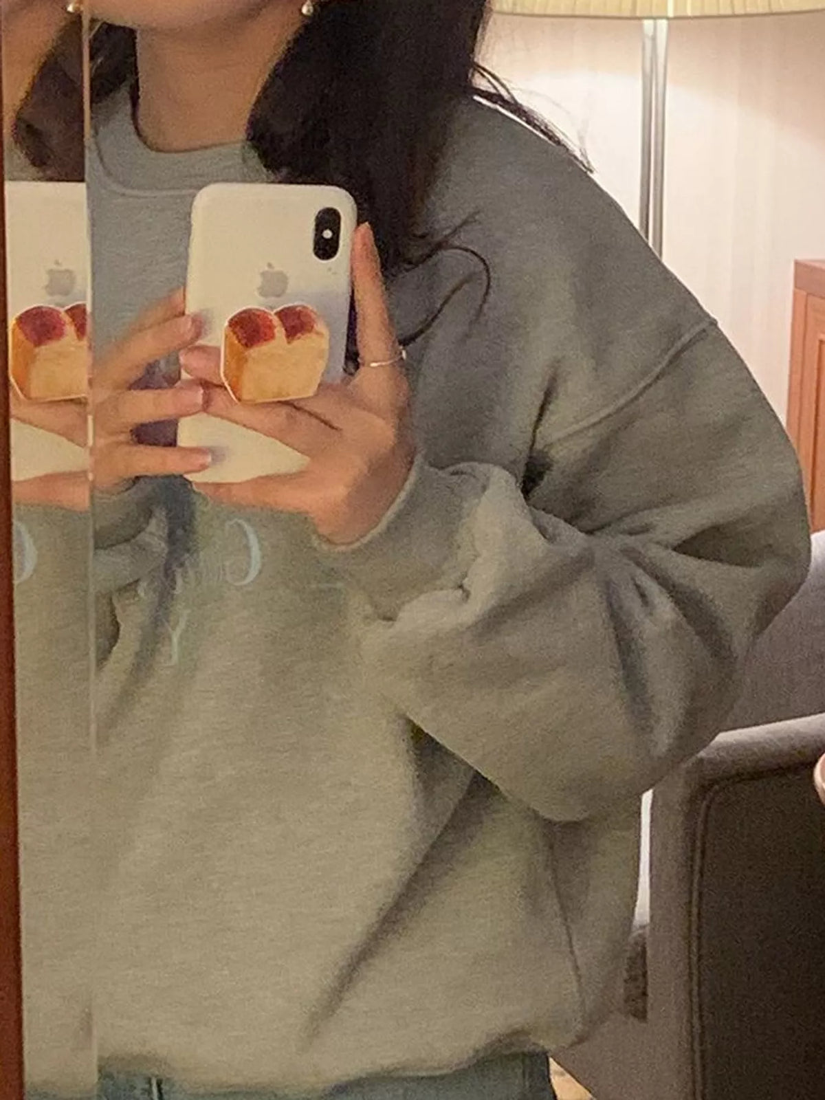 Oversized Graphic Crewneck Sweatshirt — front view