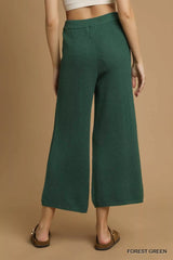 Trendsi Umgee Textured Knit Wide Leg Pants -