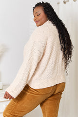 Trendsi Double Take Open Front Long Sleeve Cardigan -