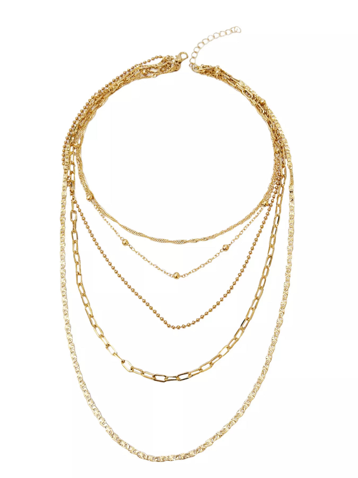Gold five-layer necklace