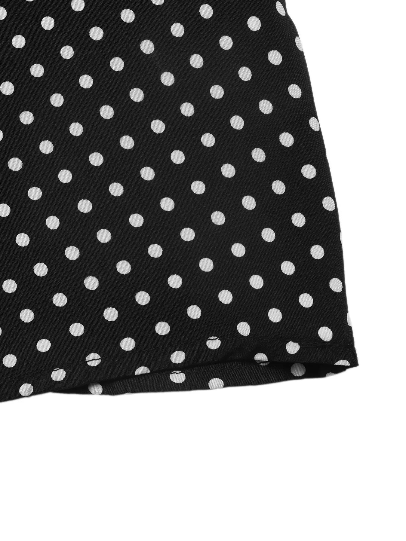 Trendsi Polka Dot Flare Sleeve Maxi Dress -