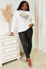 Trendsi Simply Love Graphic Dropped Shoulder Round Neck Sweatshirt -