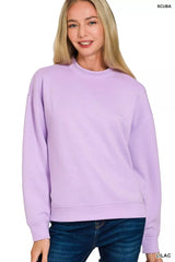 Trendsi Zenana Scuba Mock Neck Sweatshirt and Joggers Set -