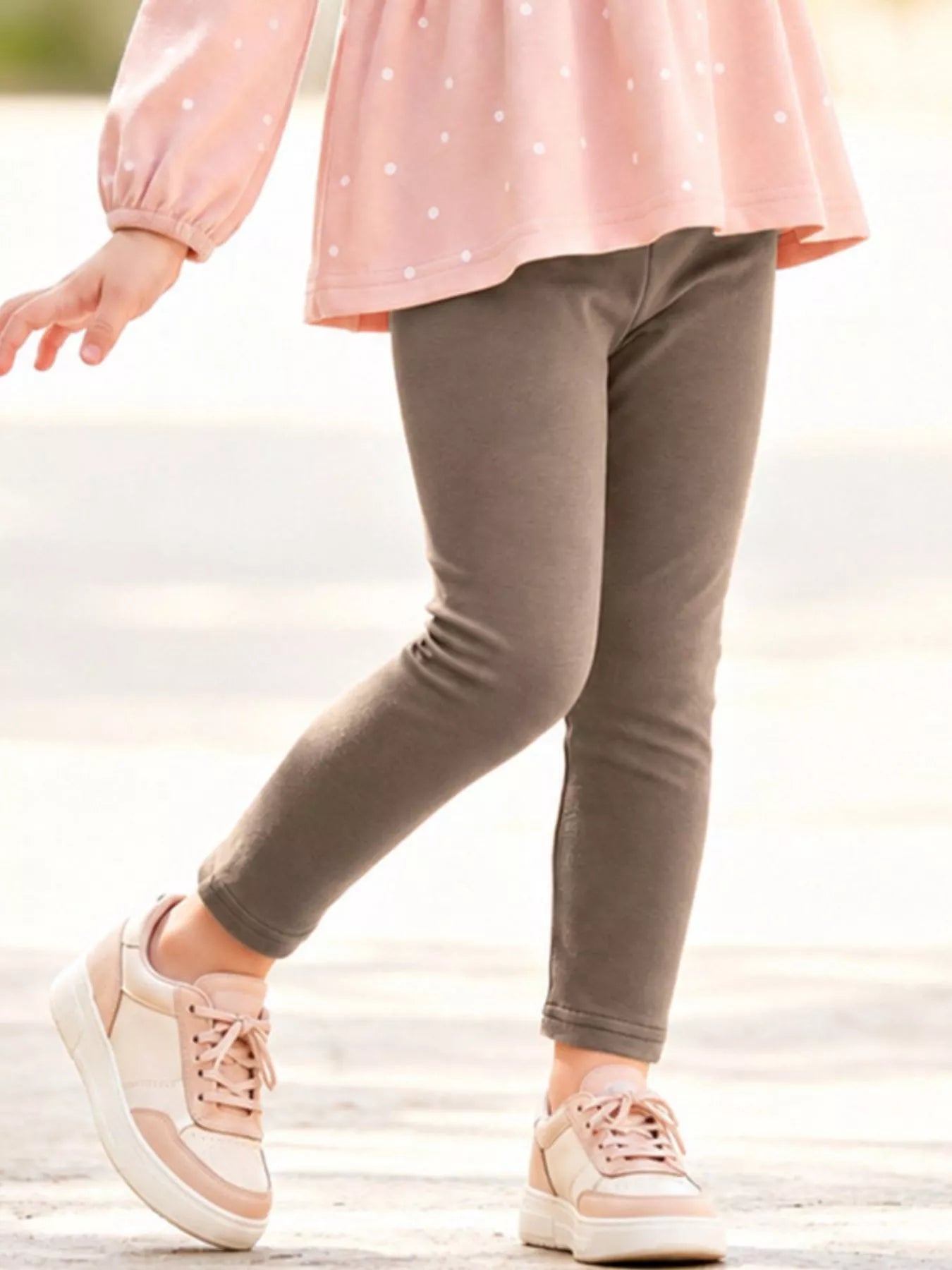 Trendsi Children's Ruffled Peplum Top and Leggings Set -