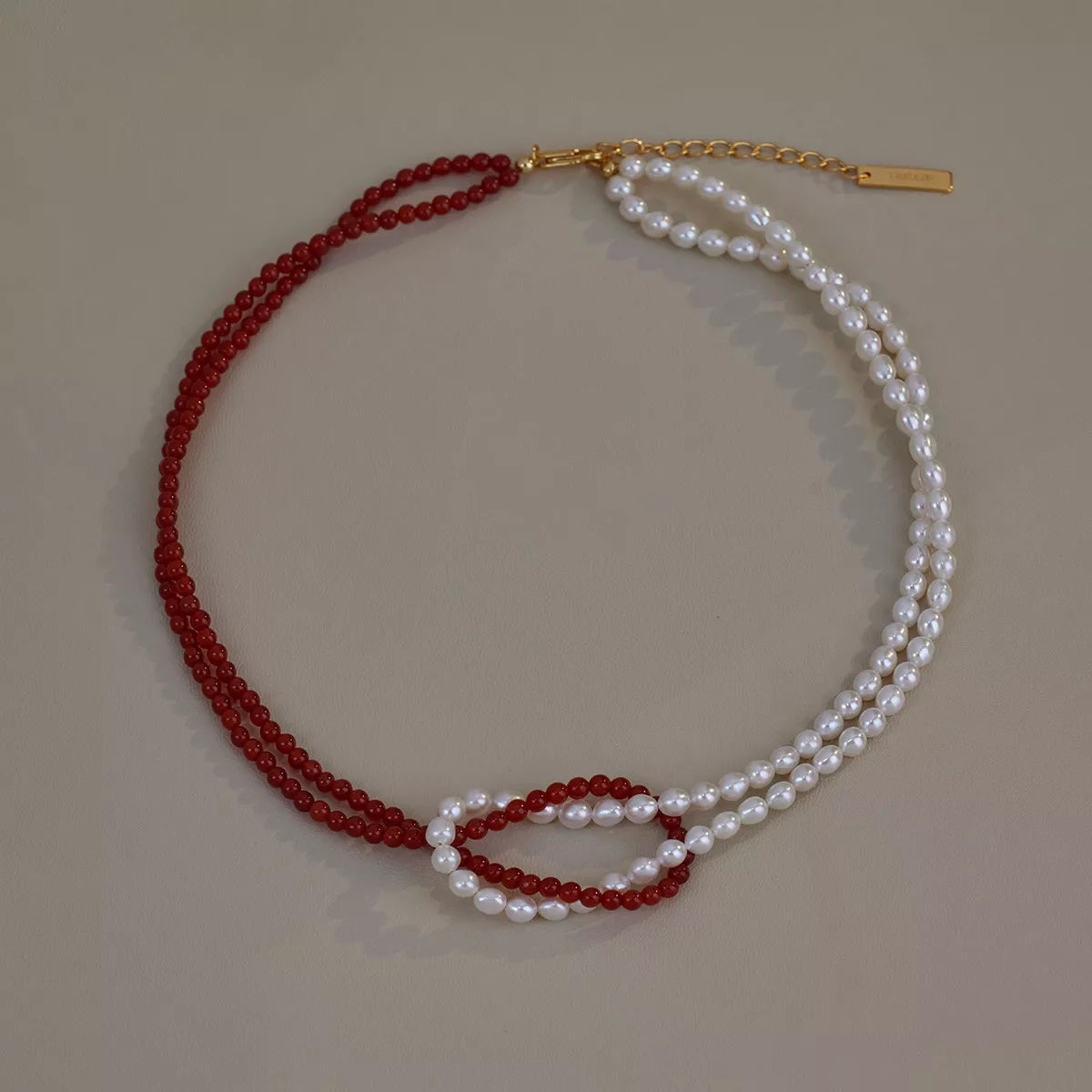 Trendsi Double Layered Knot Necklace -