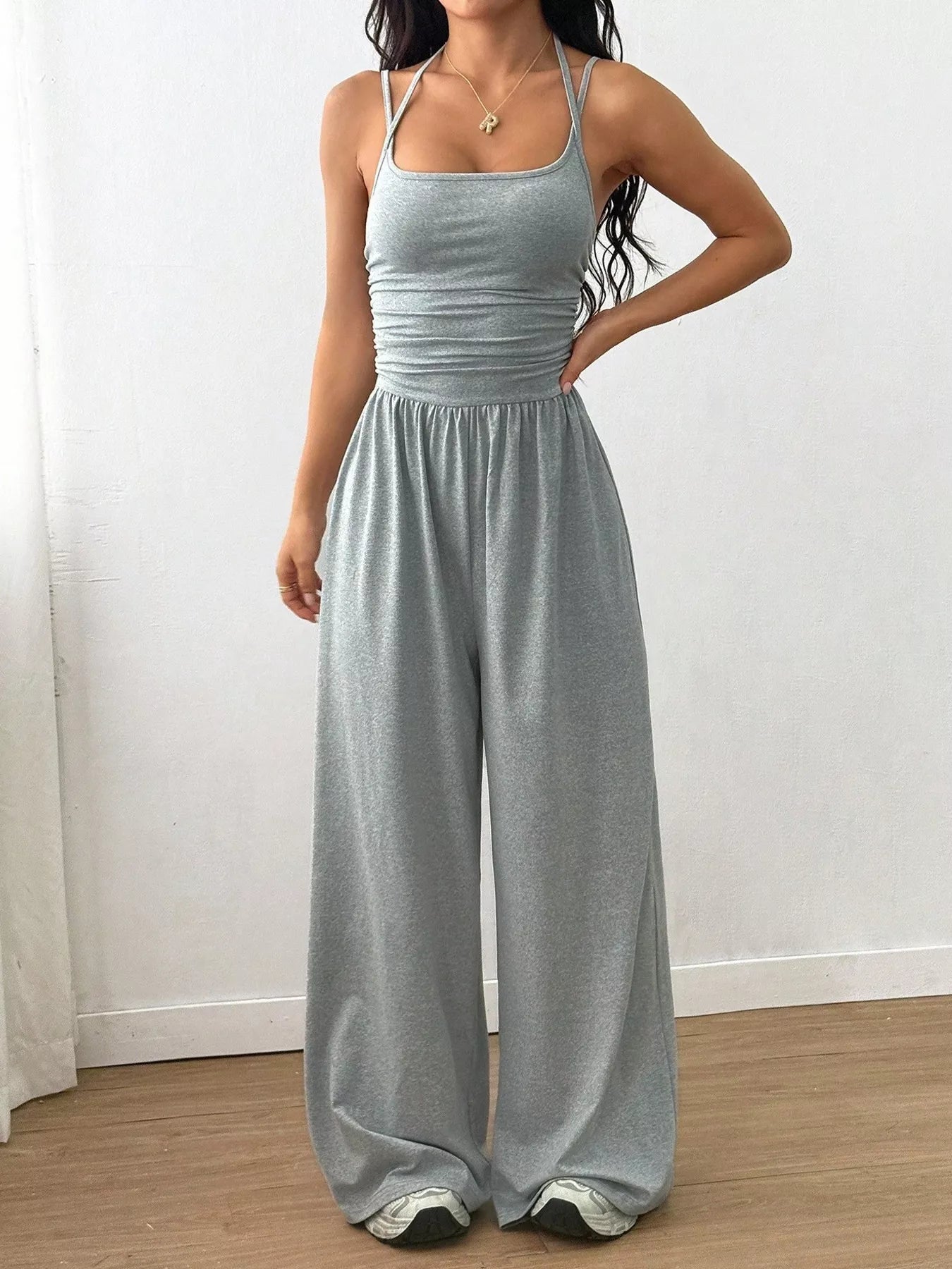 Trendsi Spaghetti Strap Wide-Leg Jumpsuit -