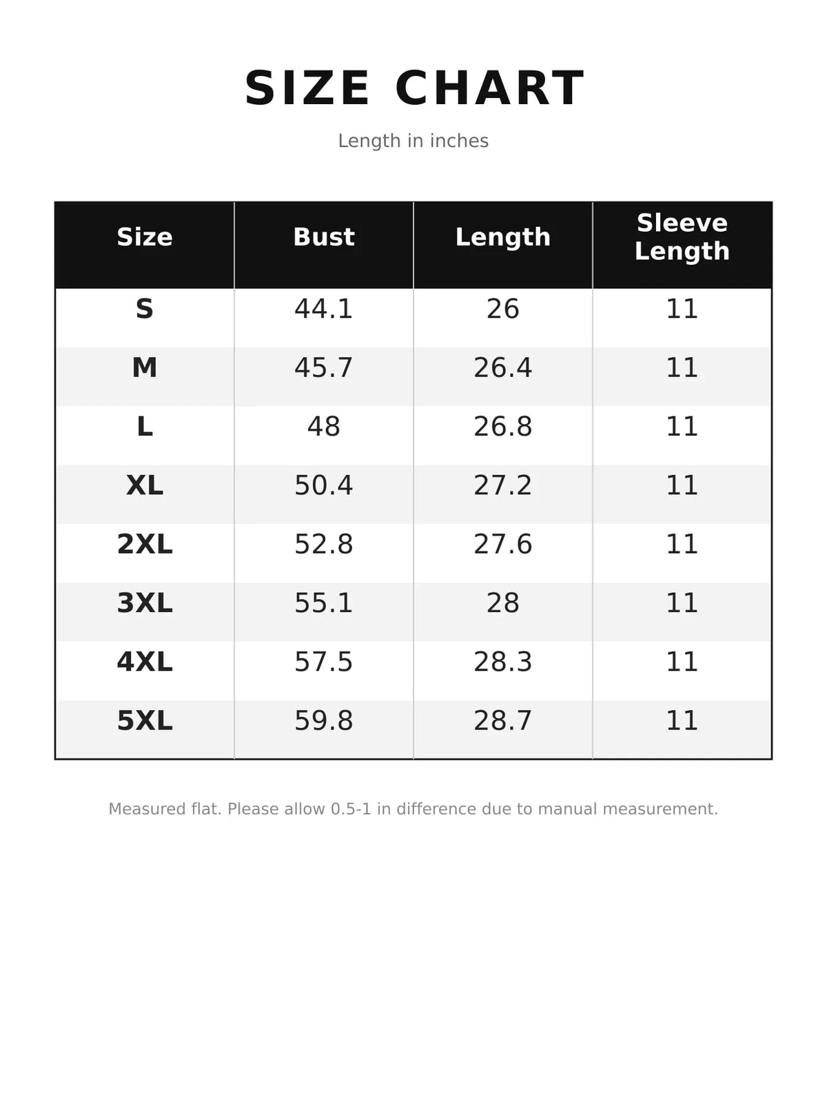 Size chart for argyle pattern hooded sweater