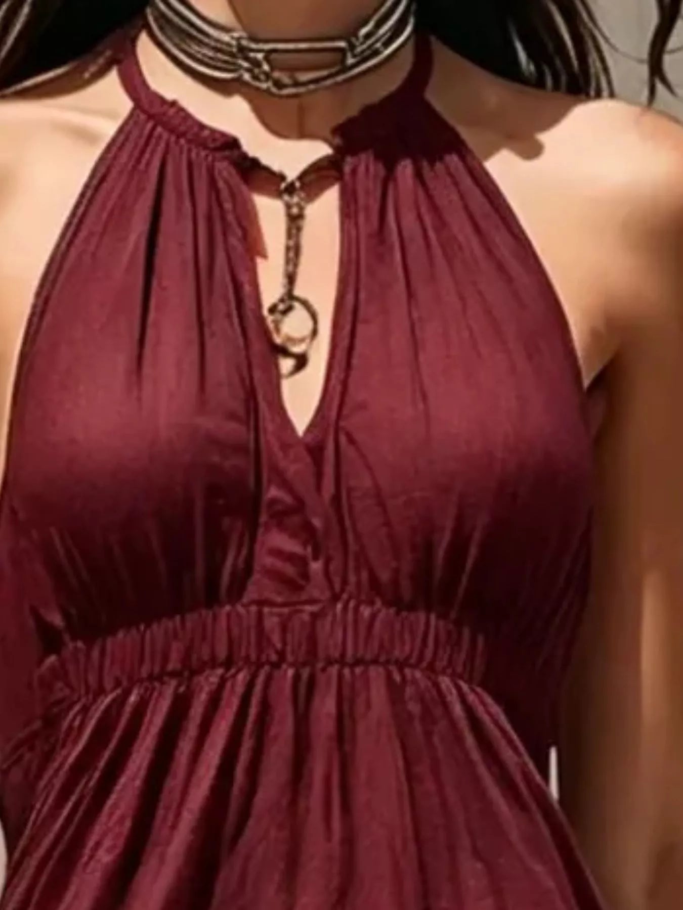 Trendsi Sleeveless Tiered Maxi Dress -